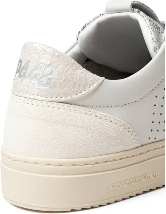 P448 Witte Leren Sneaker White Dames