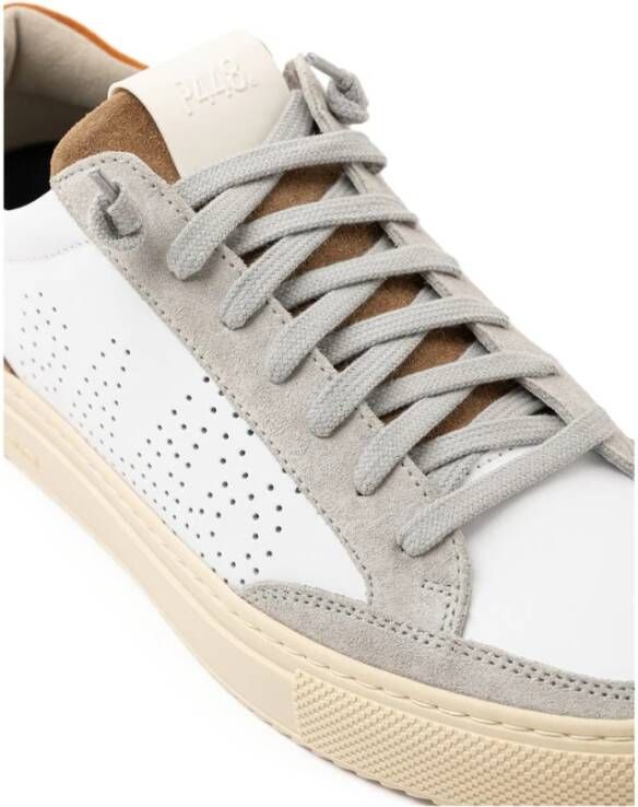 P448 Witte Leren Sneaker White Dames