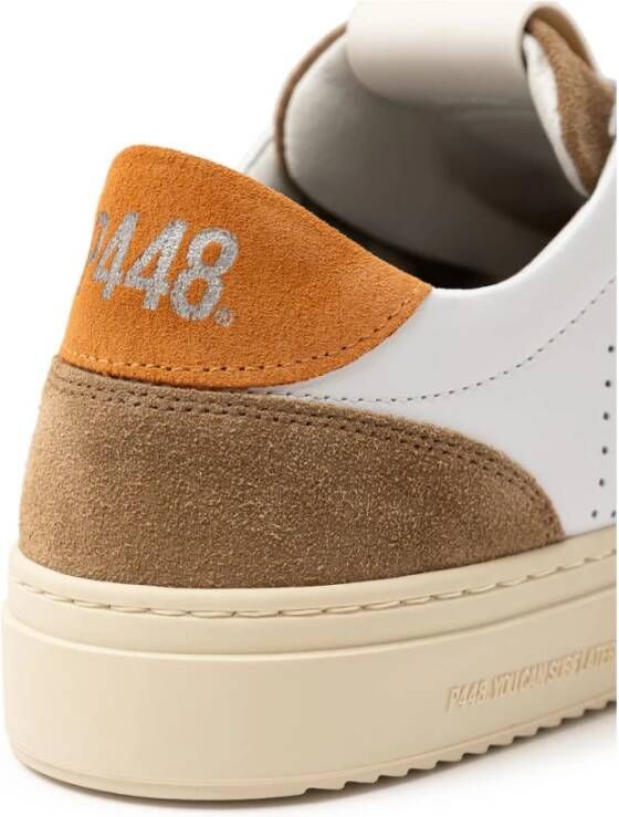 P448 Witte Leren Sneaker White Dames