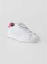 P448 Witte leren sneakers met fuchsia accenten White Dames - Thumbnail 3