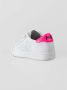 P448 Witte leren sneakers met fuchsia accenten White Dames - Thumbnail 5