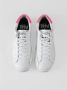 P448 Witte leren sneakers met fuchsia accenten White Dames - Thumbnail 6