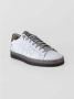 P448 Witte Leren Sneakers met Groene Details White Heren - Thumbnail 3