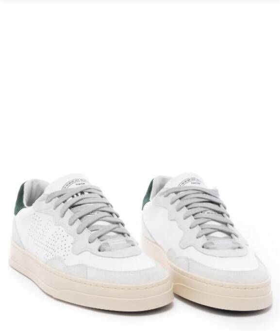 P448 Witte Leren Sneakers White Heren