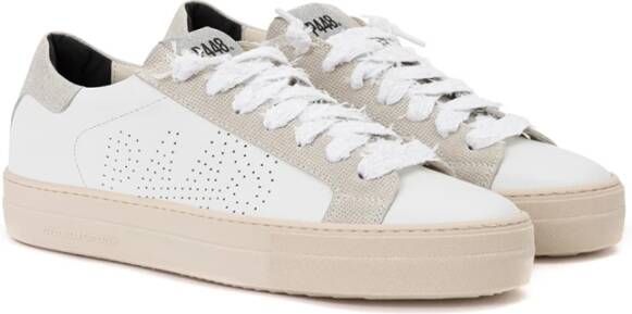 P448 Witte Leren Thea Sneakers White Dames