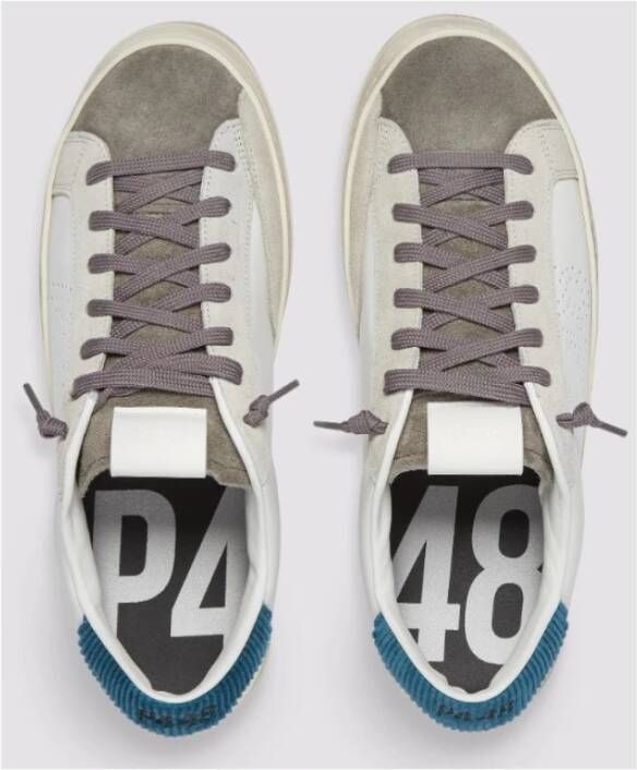 P448 Witte Sneakers Kleurblok Ontwerp White Heren