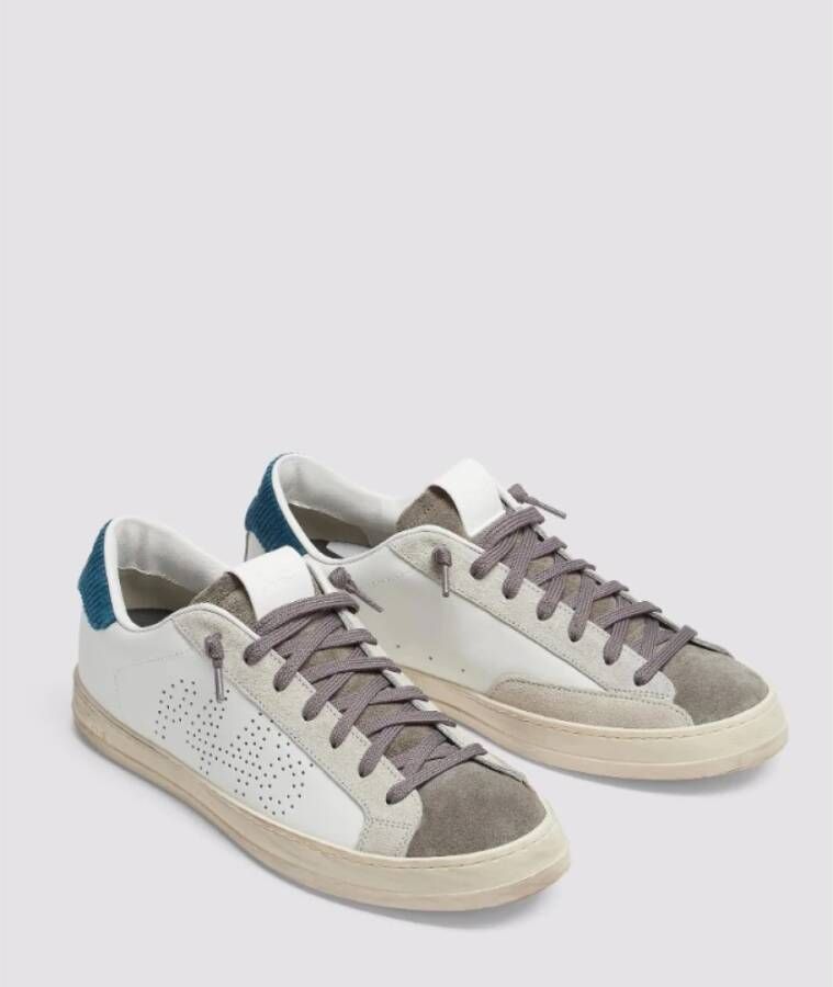 P448 Witte Sneakers Kleurblok Ontwerp White Heren