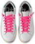 P448 Witte sneakers met mint hiel en fuchsia veters White Dames - Thumbnail 3