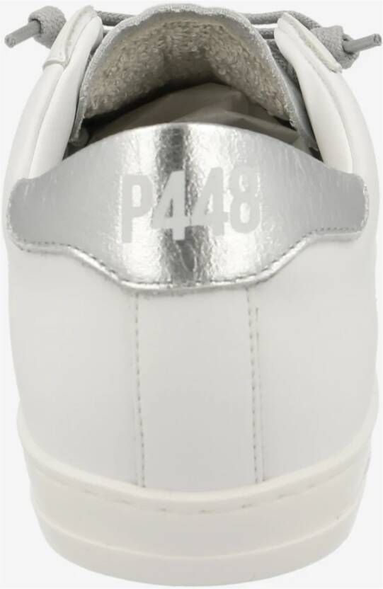 P448 Witte Sneakers met Zilveren Details White Dames