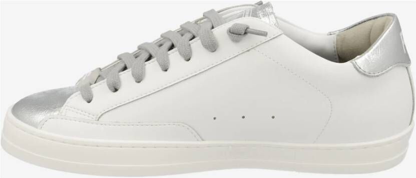 P448 Witte Sneakers met Zilveren Details White Dames