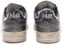 P448 Zwarte Metallic Leren Sneakers Bali Washed Stone Black Dames - Thumbnail 2