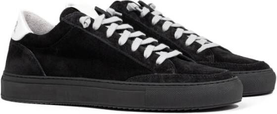 P448 Zwarte Suède Sneakers Soho-M Stijl Black Heren