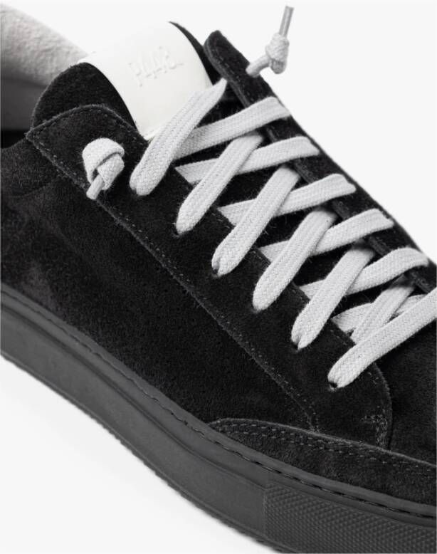 P448 Zwarte Suède Sneakers Soho-M Stijl Black Heren