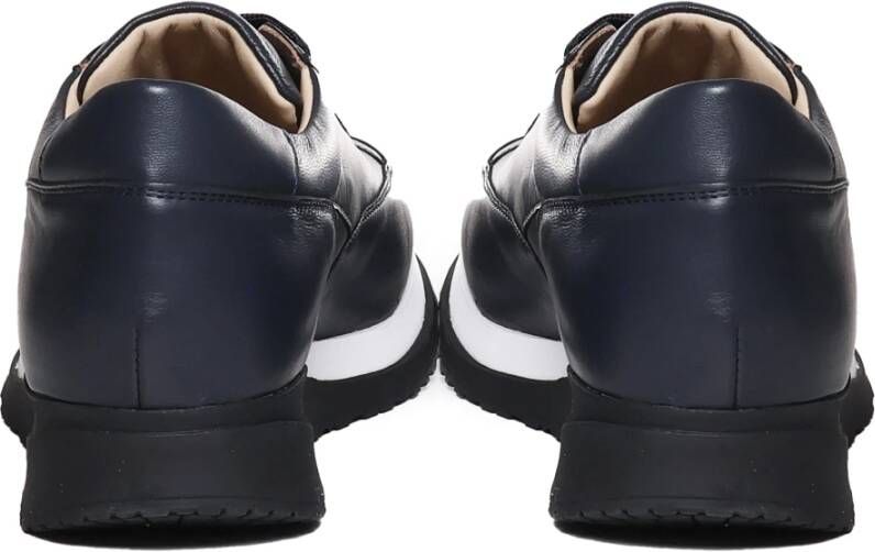 Paciotti Blauwe Leren Sneakers met Rubberen Zool Blue Heren