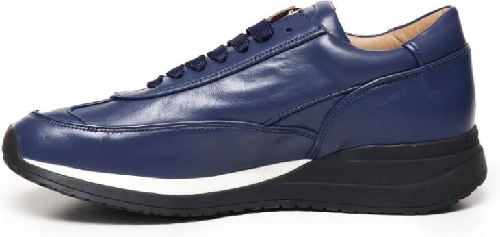 Paciotti Blauwe Leren Sneakers met Rubberen Zool Blue Heren