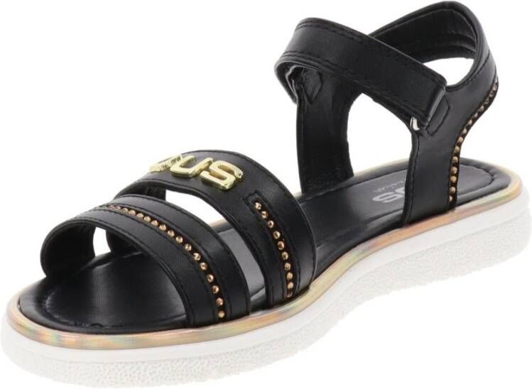 Paciotti Faux Leather Sandals for Women Black Dames