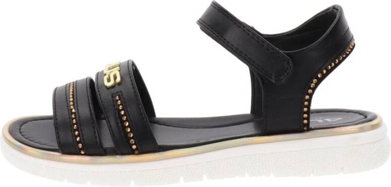 Paciotti Faux Leather Sandals for Women Black Dames