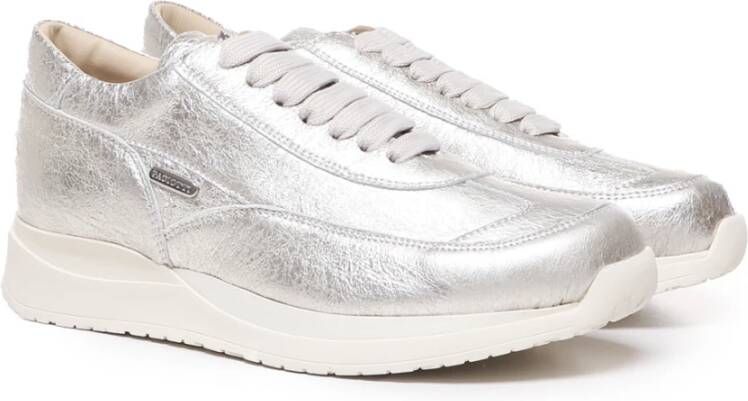 Paciotti Gelamineerde Sneakers met Stalen Logo Gray Dames