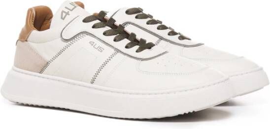 Paciotti Italiaanse Leren Sneakers Room Mosterd Beige Heren