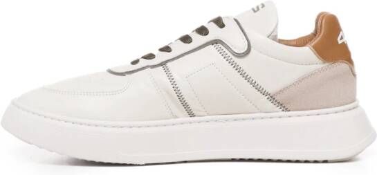 Paciotti Italiaanse Leren Sneakers Room Mosterd Beige Heren