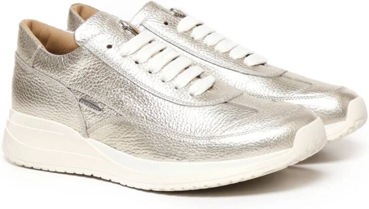 Paciotti Platinum Witte Sneakers met Veters Gray Dames