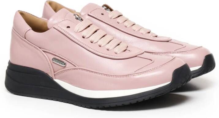 Paciotti Roze Sneakers met Klassieke Witte Inzet Pink Dames