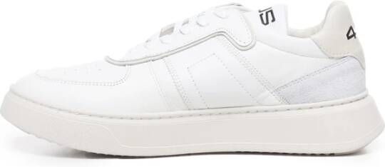 Paciotti Witte Leren Sneakers met Nieten White Heren