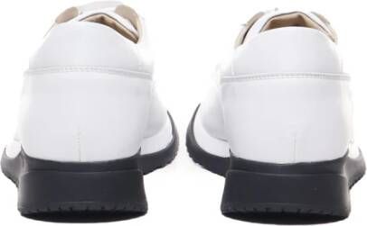 Paciotti Witte Leren Sneakers met Rubberen Zool White Heren