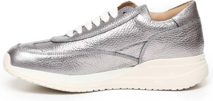 Paciotti Zilveren Sneakers met Witte Inzet Gray Dames