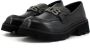 Paciotti Zwarte leren mocassin met metalen logo Black Dames - Thumbnail 2