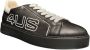 Paciotti Zwarte leren sneaker met wit logo lettering Black Heren - Thumbnail 2