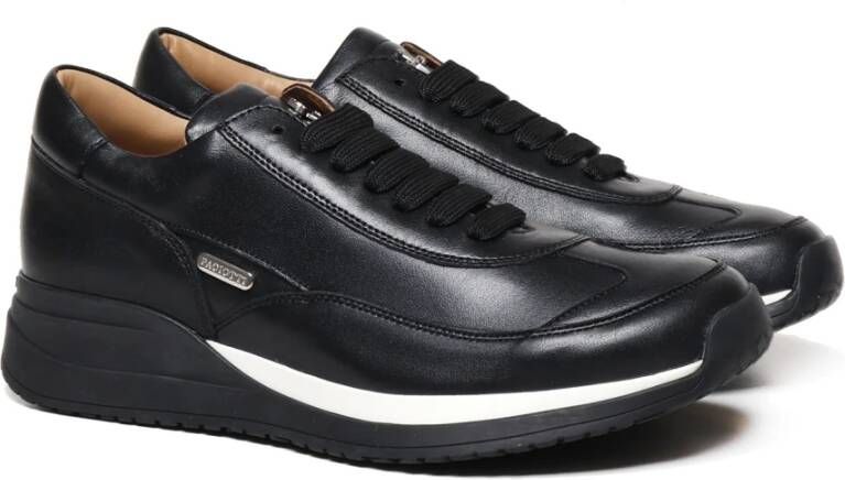 Paciotti Zwarte Sneakers met Klassieke Witte Inzet Black Dames