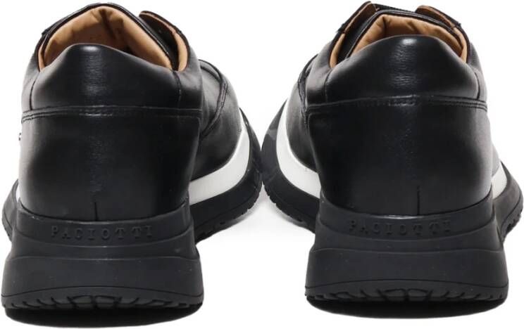 Paciotti Zwarte Sneakers met Klassieke Witte Inzet Black Dames