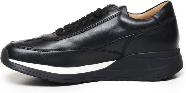 Paciotti Zwarte Sneakers met Klassieke Witte Inzet Black Dames