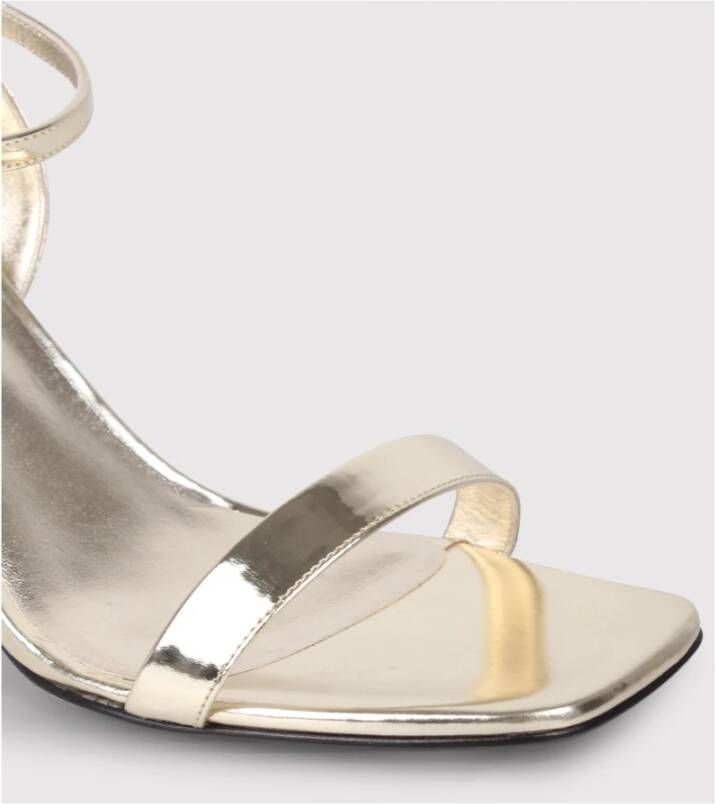 Paco Rabanne Gouden Paillet Hak Sandalen Yellow Dames