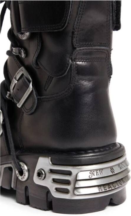 Paco Rabanne Zwarte Leren Chunky Sole Schoenen Black Dames