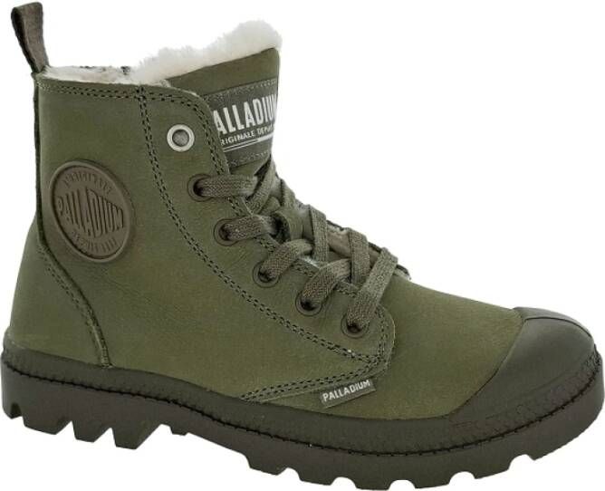 Palladium Hoge Canvas Laarzen Green Dames