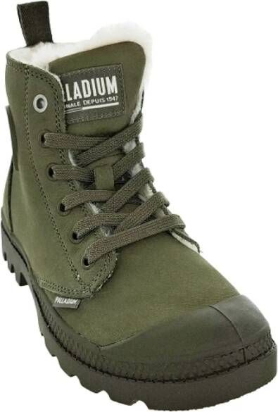 Palladium Hoge Canvas Laarzen Green Dames