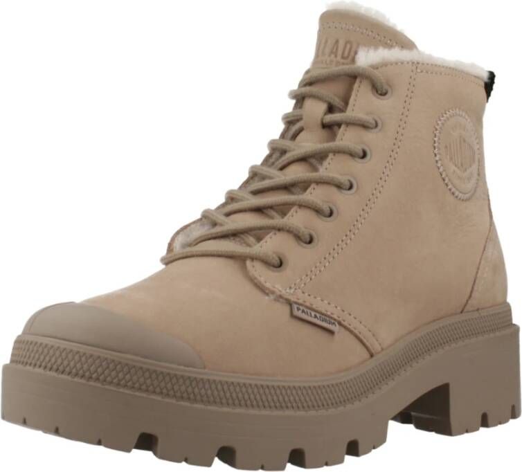 Palladium Ritssluiting Veterschoenen Brown Dames