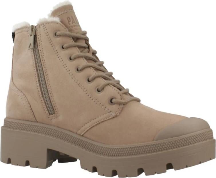 Palladium Ritssluiting Veterschoenen Brown Dames