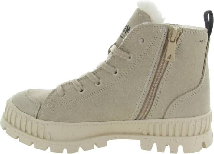 Palladium Sneeuw Warme Ritslaarzen Beige Dames