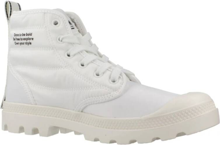 Palladium Stijlvolle Veterschoenen voor Vrouwen White Dames