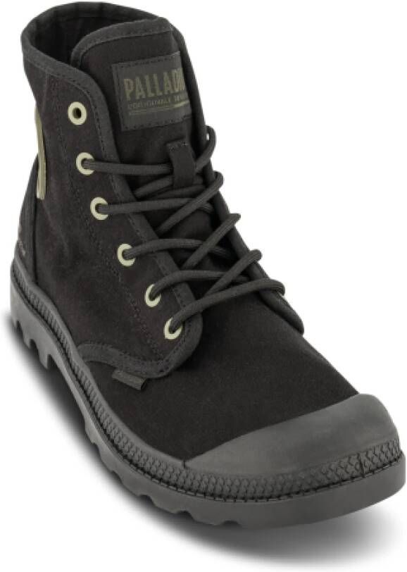 Palladium Zwarte Canvas Vegan Hi-Top Laars Black Heren