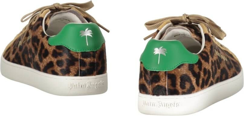 Palm Angels Contrasterende leren lage sneakers Multicolor Heren