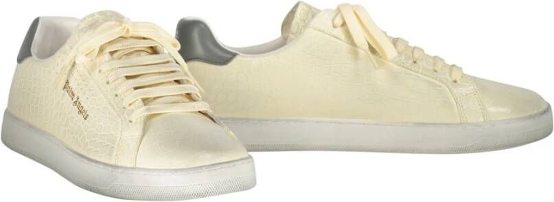 Palm Angels Croco-print leren sneakers Beige Heren