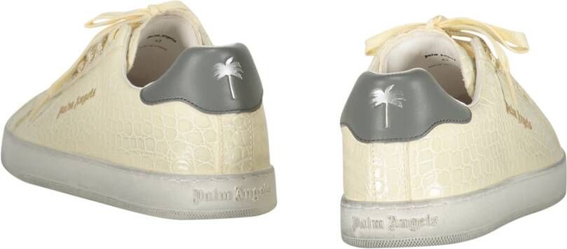 Palm Angels Croco-print leren sneakers Beige Heren