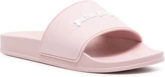 Palm Angels Essential Logo Pool Sliders Flip Flop Pink Dames