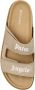 Palm Angels Leren slippers met logo Beige Heren - Thumbnail 6