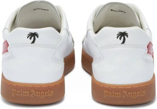 Palm Angels Leren sneakers met palmboom motief White Heren