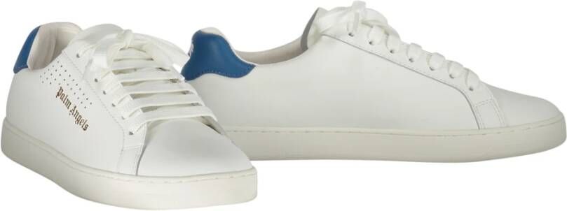 Palm Angels Leren Tennissneakers met Contrasterende Hiel White Heren